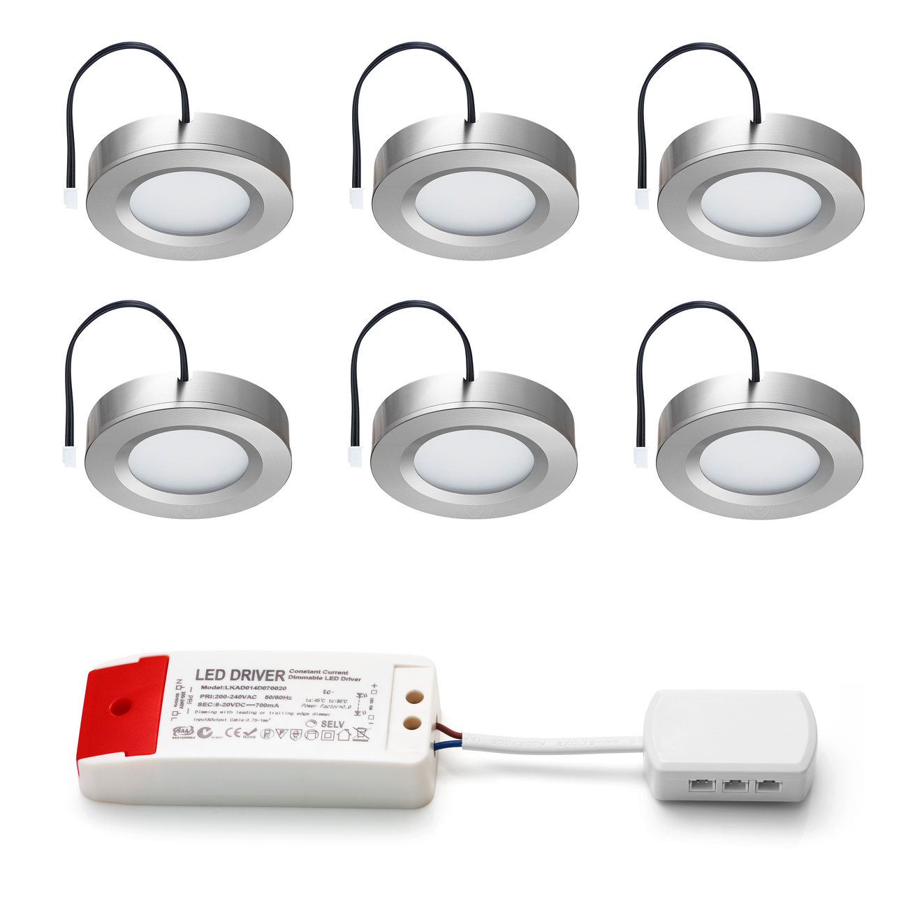 Adria-700mA-Silver-6pcs