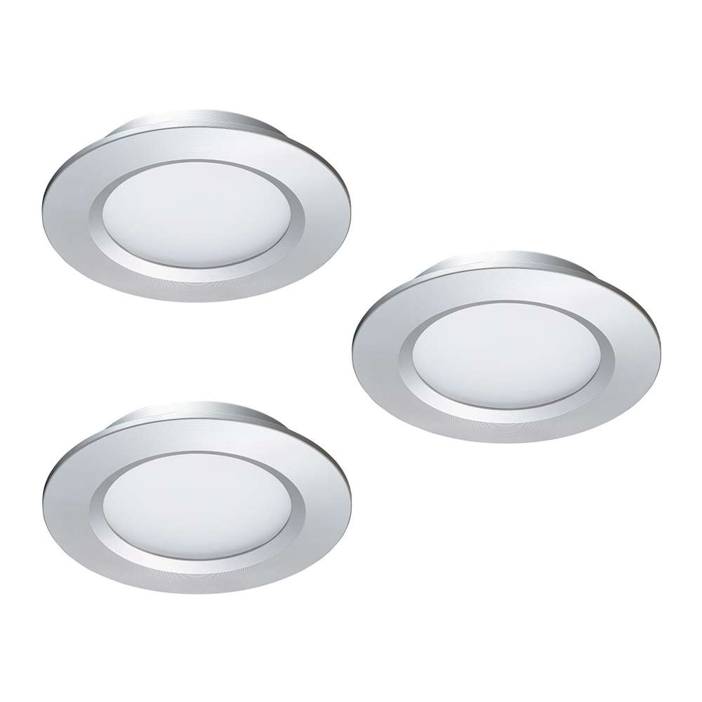 Kit de spots LED encastrables Modena Blanc 3W dimmables IP44, 3 à